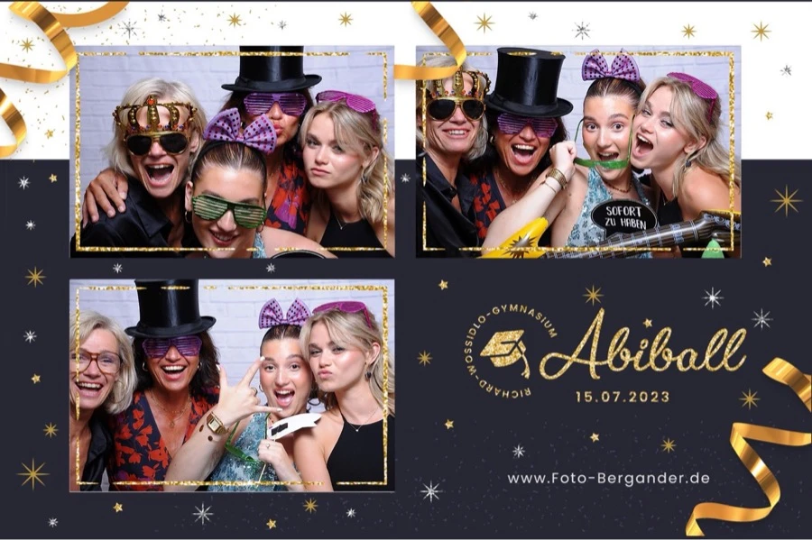 Ausgedrucktes Foto-Design im Querformat mit Foto-Bergander Branding