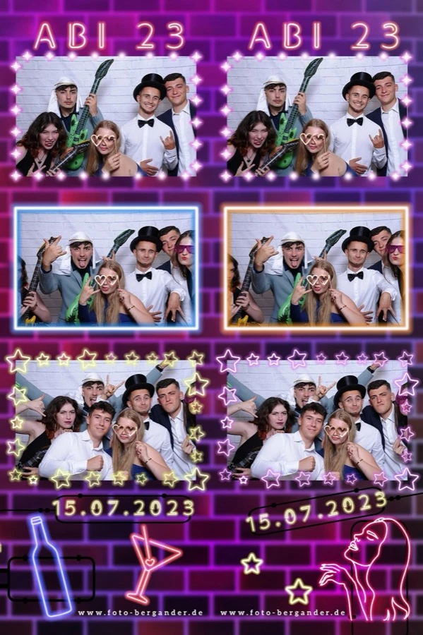Viertes ausgedrucktes Foto-Design derselben Abiball-Feier