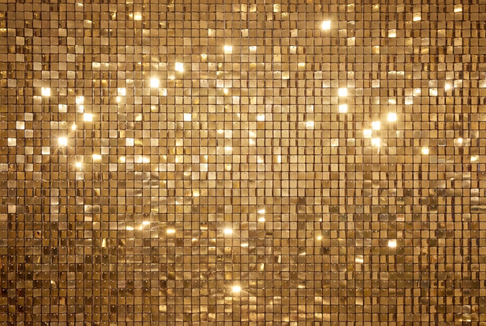 Goldener Pailletten-Hintergrund für die Fotobox